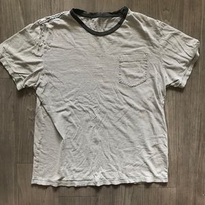 J. Crew Stipe Tee Shirt Grey / Navy